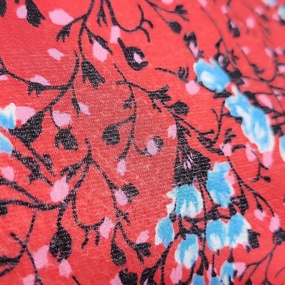 NIGHTWALKER S Elsa Deep VNeck Floral Mini Dress Red Vacation Summer Date Night - Picture 11 of 12